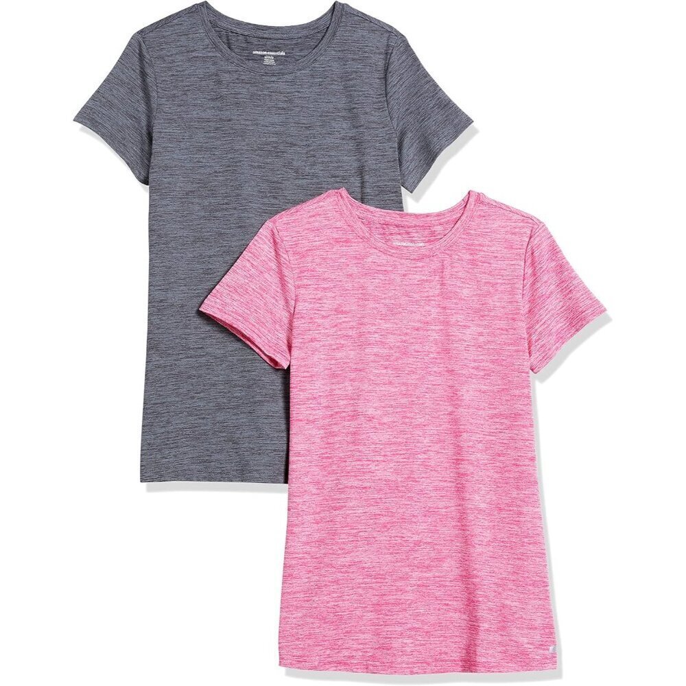 Women's Quick Dry Tech Stretch Short-Sleeve Crewneck T-Shirt Plus Size MultiPack